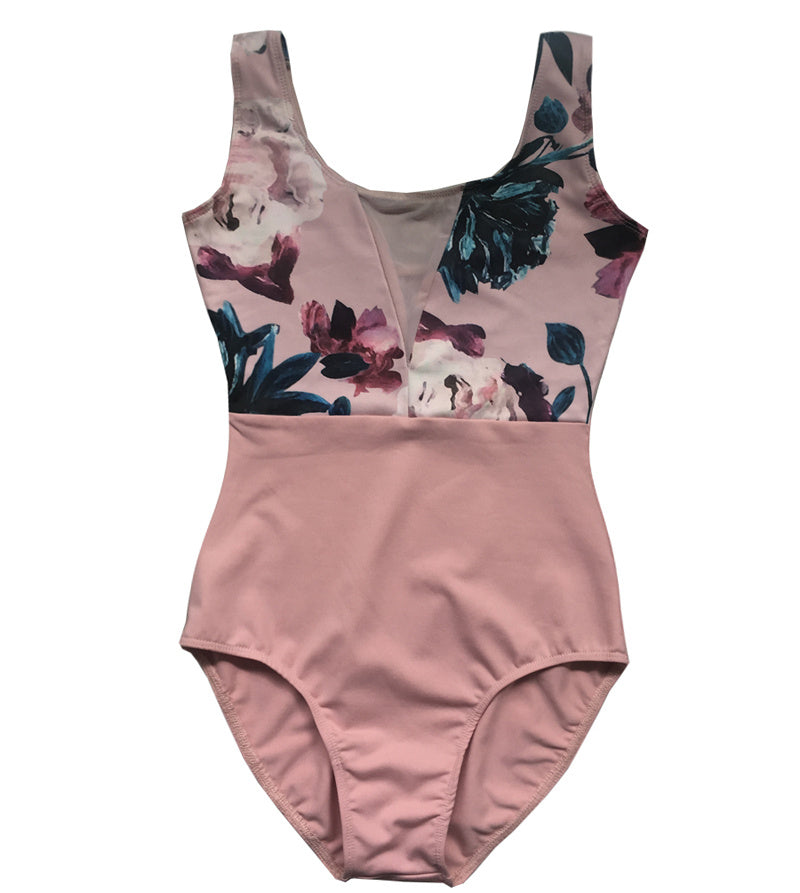 Ballet dress print one-piece practice clothes women