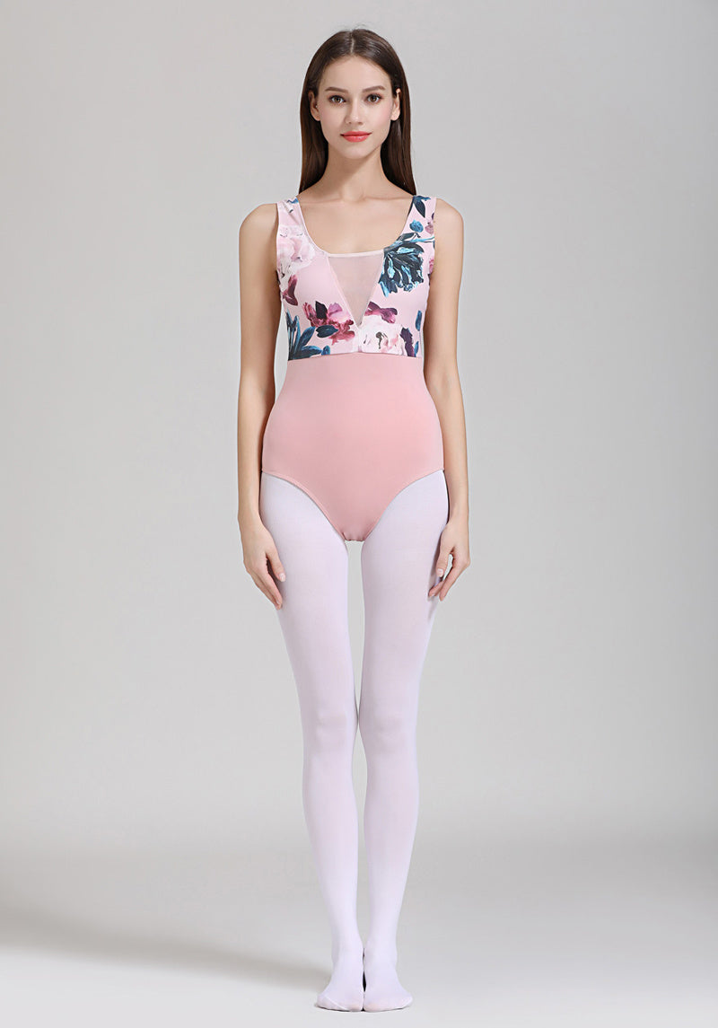 Ballet dress print one-piece practice clothes women