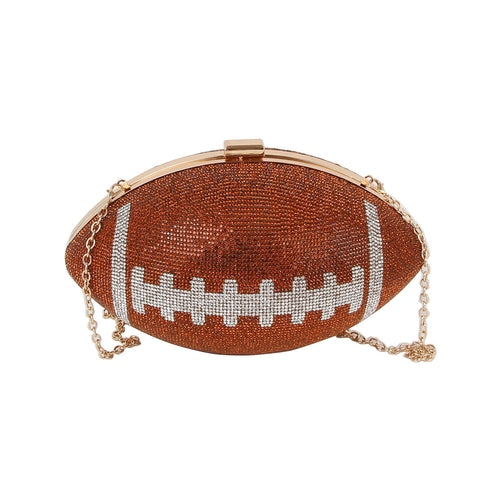 Rhinestone Studded Football Bag